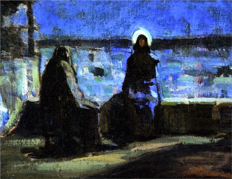 Image: Nicodemus Visiting Jesus by Henry Ossawa Tanner