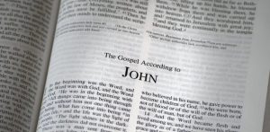 Bible opened to John's gospel
